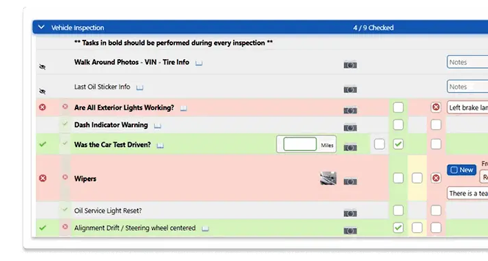 Showing some of our exclusive digital inspection software updates